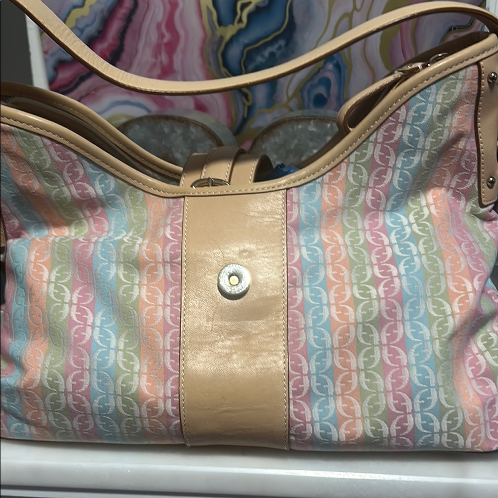 🥳 Multicolor Fossil Hobo Bag w/ key.14X9.25X5.5 .